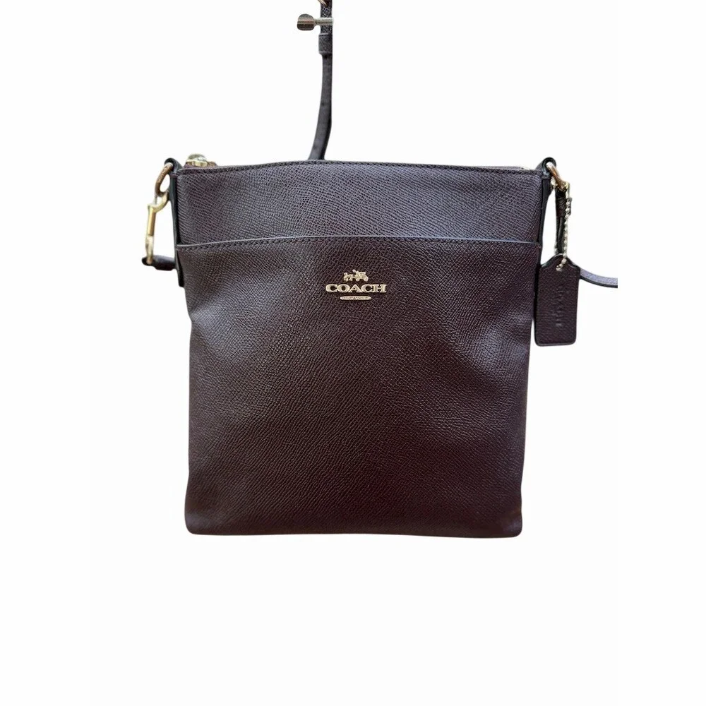 Coach Oxblood Kitt Messenger Crossbody Bag With Gold Hardware